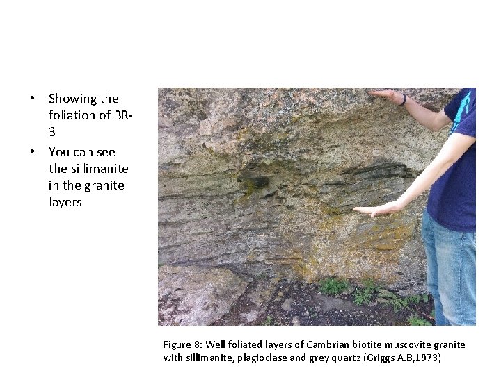  • Showing the foliation of BR 3 • You can see the sillimanite