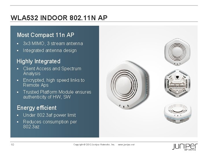 WLA 532 INDOOR 802. 11 N AP Most Compact 11 n AP 3 x