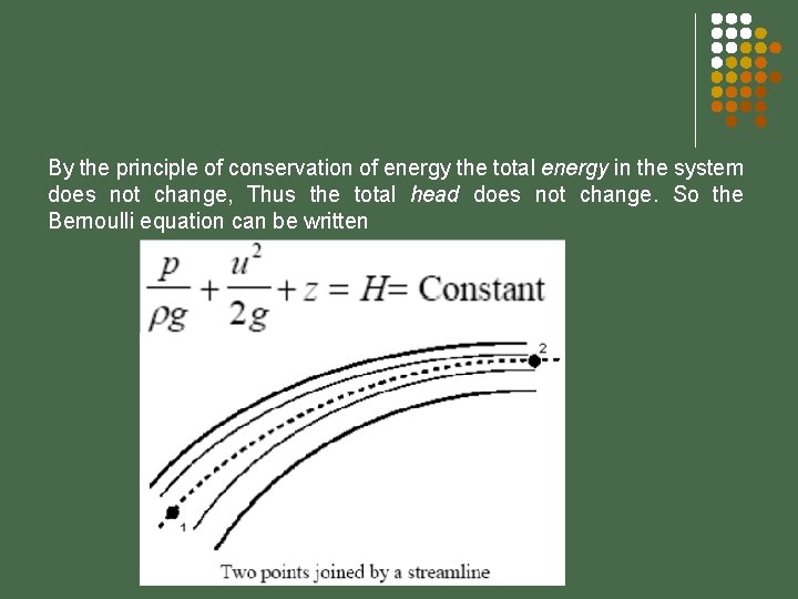 By the principle of conservation of energy the total energy in the system does