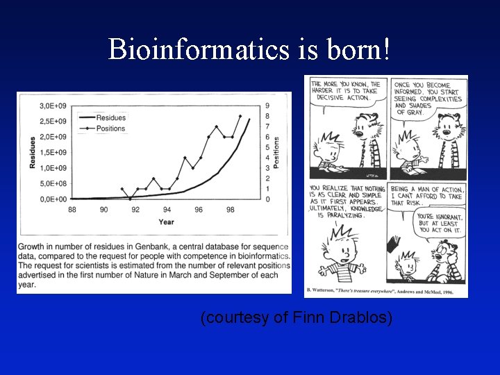 Bioinformatics is born! (courtesy of Finn Drablos) 