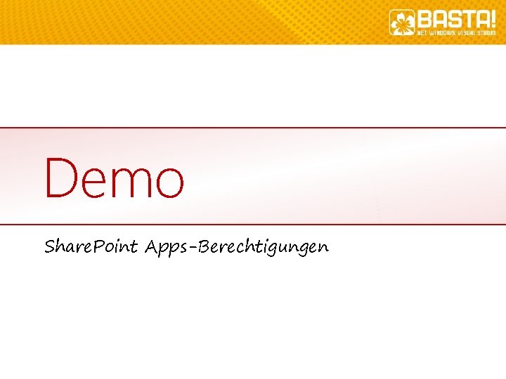 Demo Share. Point Apps-Berechtigungen 