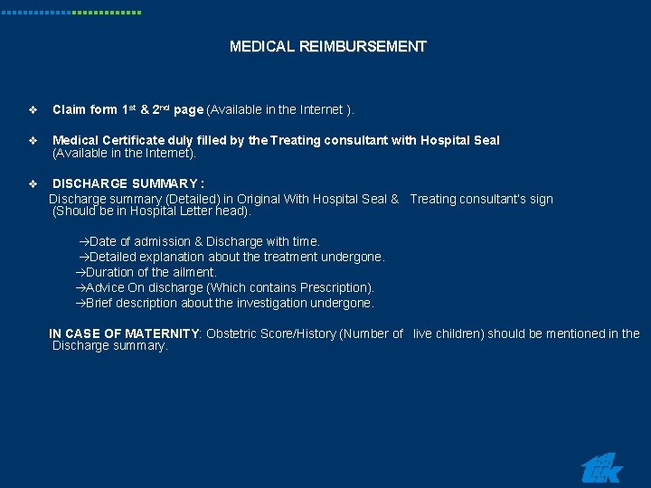 MEDICAL REIMBURSEMENT Claim form 1 st & 2 nd page (Available in the Internet MEDICAL REIMBURSEMENT Claim form 1 st & 2 nd page (Available in the Internet