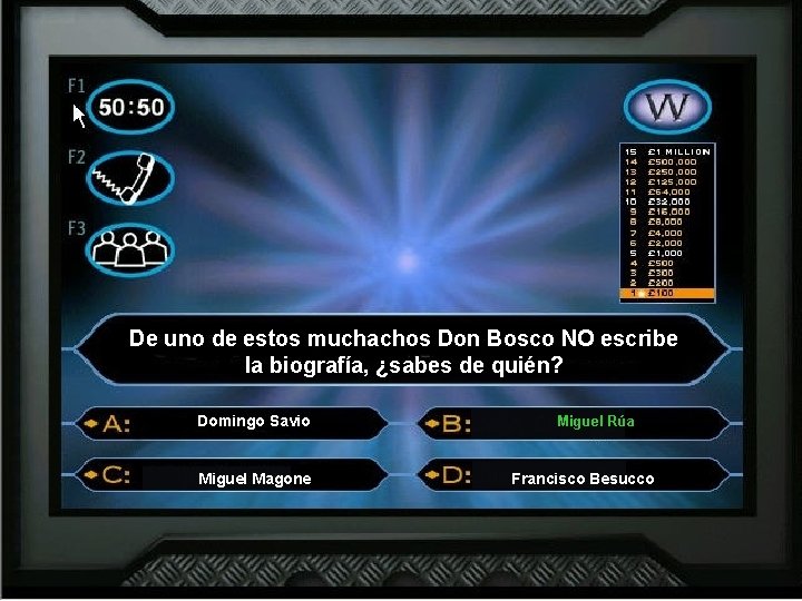 De uno de estos muchachos Don Bosco NO escribe la biografía, ¿sabes de quién?