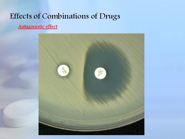 Effects of Combinations of Drugs Antagonistic effect 