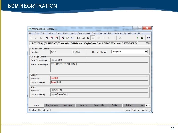 BDM REGISTRATION 14 