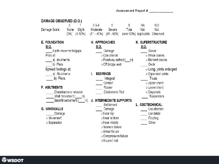 Assessment Report # _______ 