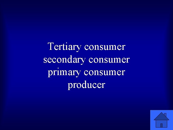 Tertiary consumer secondary consumer primary consumer producer 