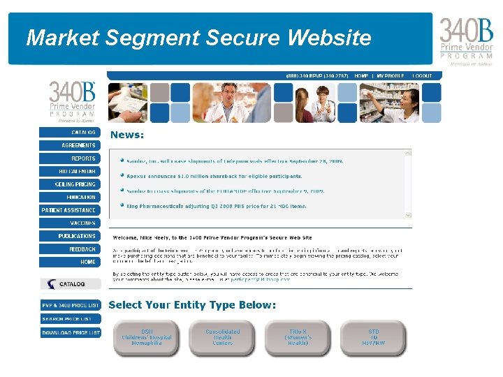 Market Segment Secure Website 