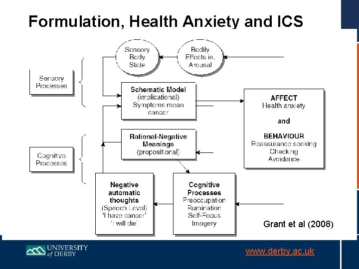 Formulation, Health Anxiety and ICS Grant et al (2008) www. derby. ac. uk 