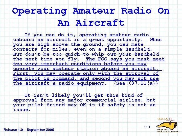 Operating Amateur Radio On An Aircraft If you can do it, operating amateur radio