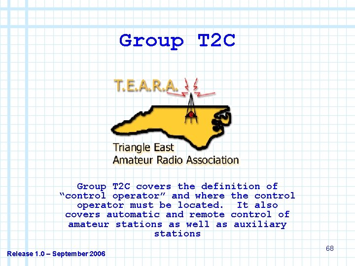 Group T 2 C covers the definition of “control operator” and where the control