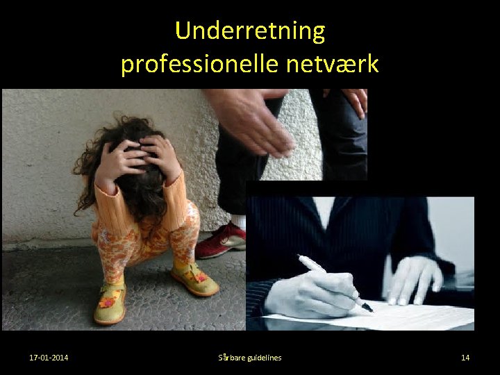 Underretning professionelle netværk 17 -01 -2014 Sårbare guidelines 14 