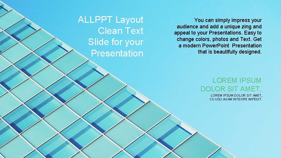 ALLPPT Layout Clean Text Slide for your Presentation You can simply impress your audience