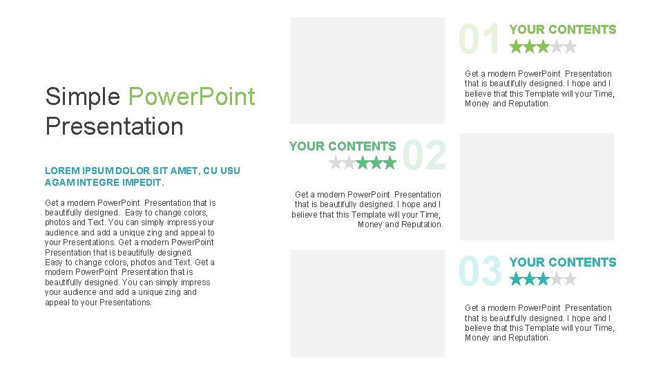 01 Simple Power. Point Presentation LOREM IPSUM DOLOR SIT AMET, CU USU AGAM INTEGRE