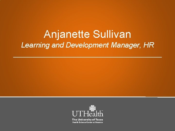 Anjanette Sullivan Learning and Development Manager, HR 
