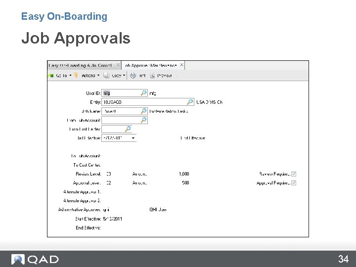 Easy On-Boarding Job Approvals 34 