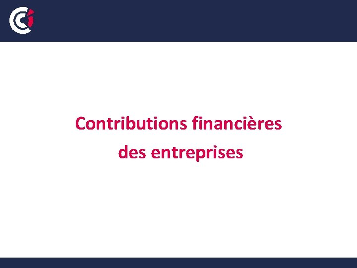 Contributions financières des entreprises 