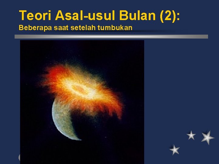 Teori Asal-usul Bulan (2): Beberapa saat setelah tumbukan 