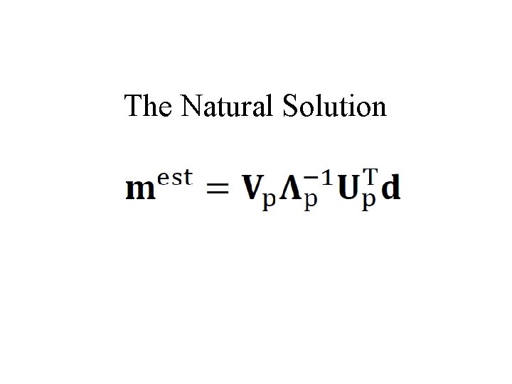 The Natural Solution 
