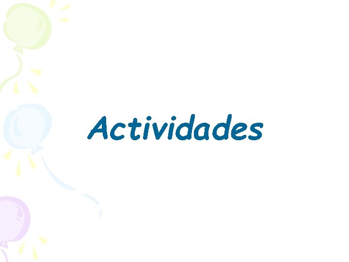 Actividades 