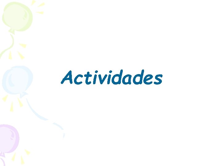 Actividades 