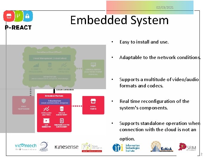 02/03/2021 Embedded System • Easy to install and use. • Adaptable to the network