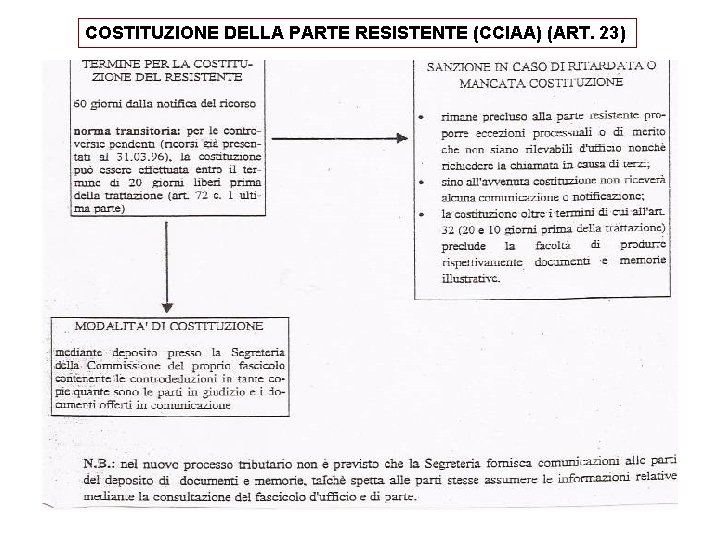 COSTITUZIONE DELLA PARTE RESISTENTE (CCIAA) (ART. 23) 