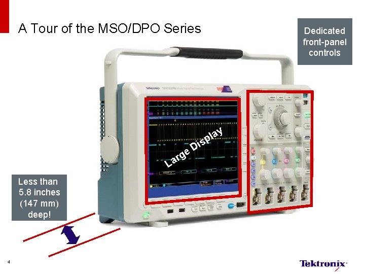 A Tour of the MSO/DPO Series Dedicated front-panel controls y a l p is