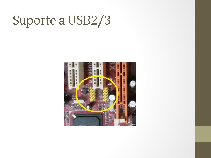 Suporte a USB 2/3 