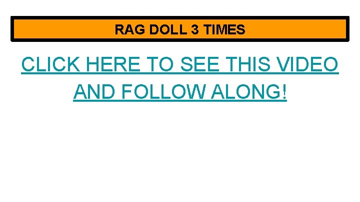 RAG DOLL 3 TIMES CLICK HERE TO SEE THIS VIDEO AND FOLLOW ALONG! 