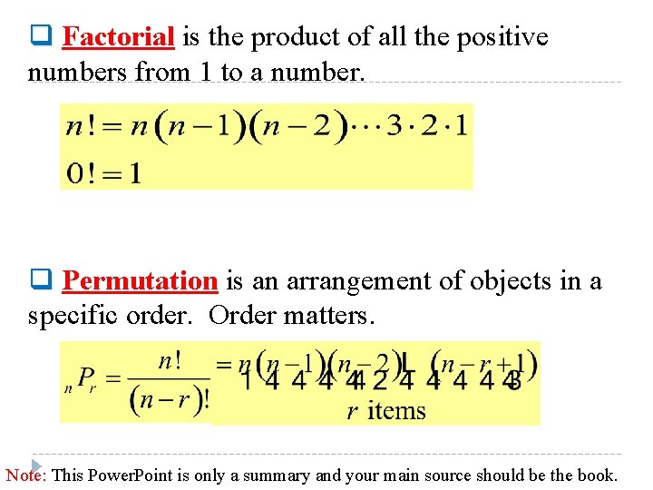 q Factorial is the product of all the positive numbers from 1 to a