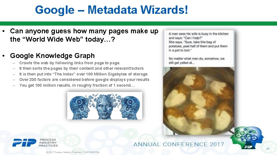 Google – Metadata Wizards! • Can anyone guess how many pages make up the