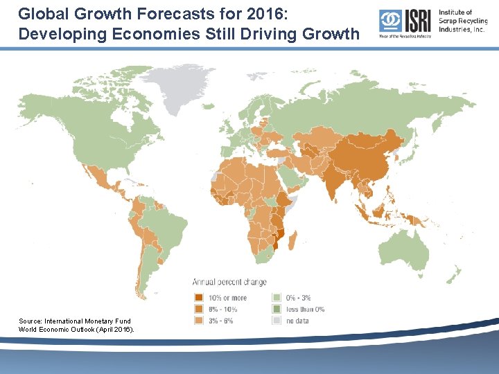 Global Growth Forecasts for 2016: Developing Economies Still Driving Growth Source: International Monetary Fund