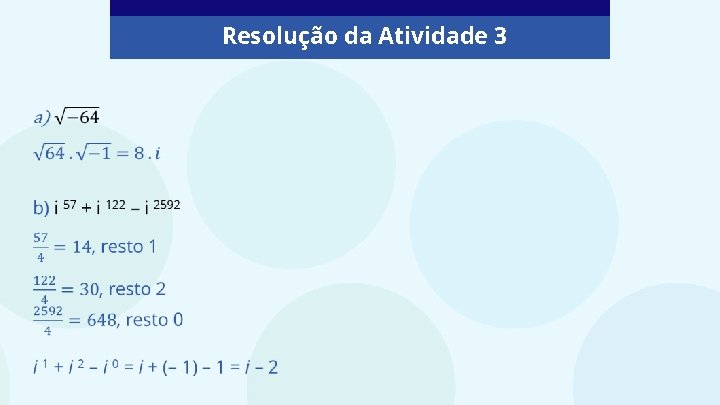 Resolução da Atividade 3 