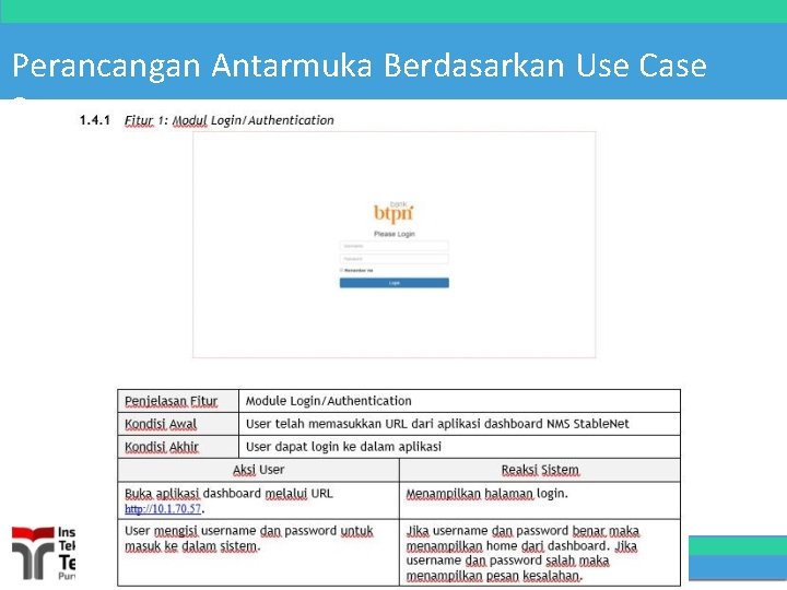 Perancangan Antarmuka Berdasarkan Use Case Spec 