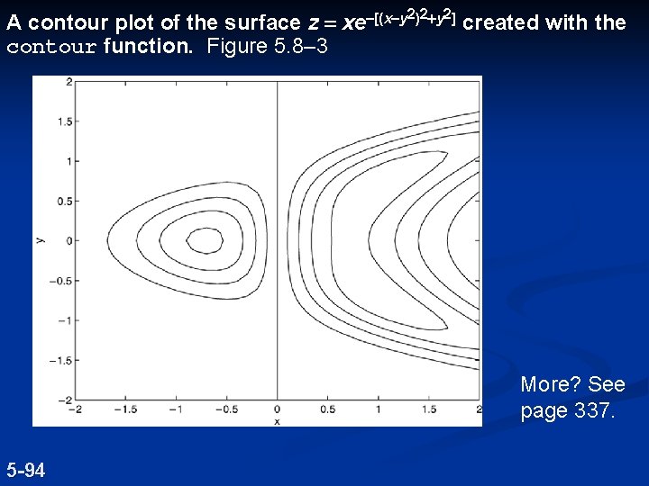 A contour plot of the surface z = xe-[(x-y 2)2+y 2] created with the