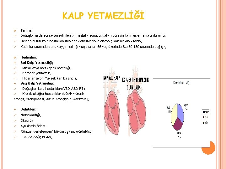 KALP YETMEZLİĞİ Tanım: ü Doğuşta ya da sonradan edinilen bir hastalık sonucu, kalbin görevini