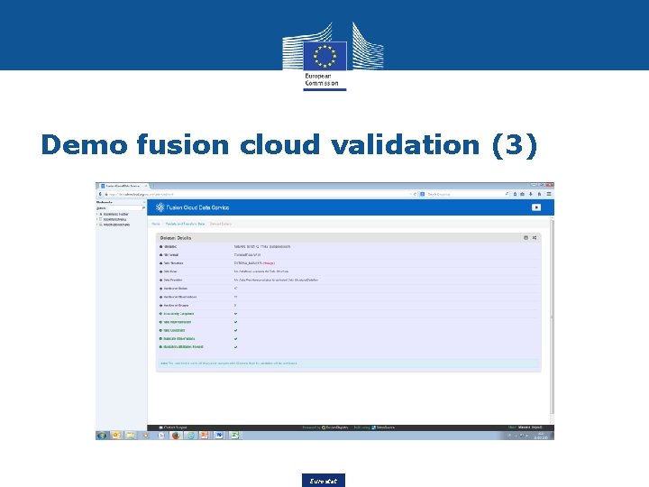 Demo fusion cloud validation (3) Eurostat 