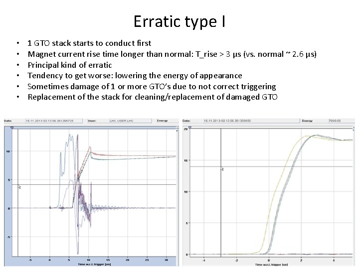 Erratic type I • • • 1 GTO stack starts to conduct first Magnet