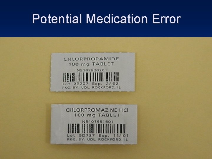 Potential Medication Error 