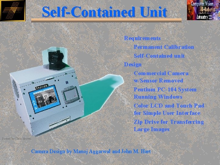 Self-Contained Unit f f Requirements – Permanent Calibration – Self-Contained unit Design – Commercial