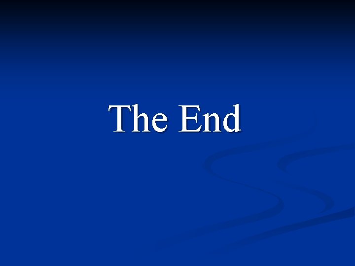 The End 