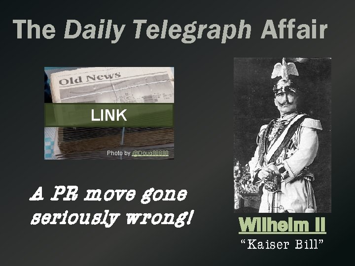 The Daily Telegraph Affair LINK Photo by @Doug 88888 A PR move gone seriously