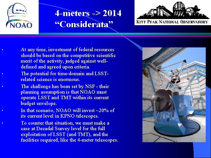 4 -meters -> 2014 “Considerata” • • • At any time, investment of federal