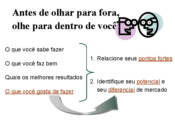 Antes de olhar para fora, olhe para dentro de você O que você sabe