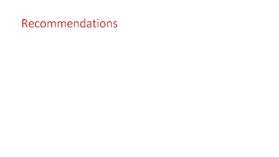 Recommendations 