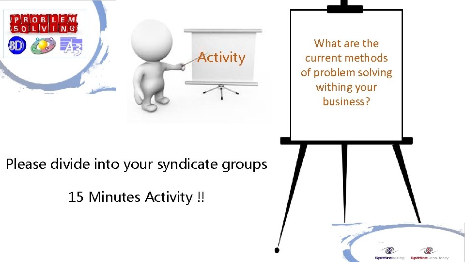 Activity Please divide into your syndicate groups 15 Minutes Activity !! What are the