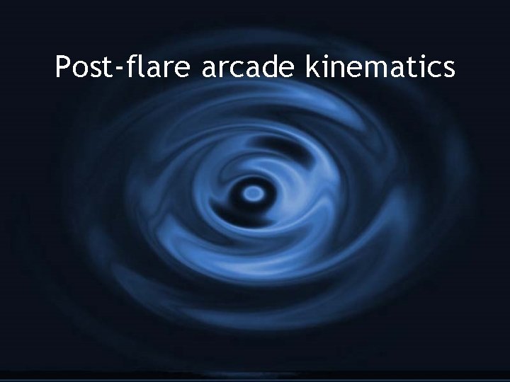 Post-flare arcade kinematics 