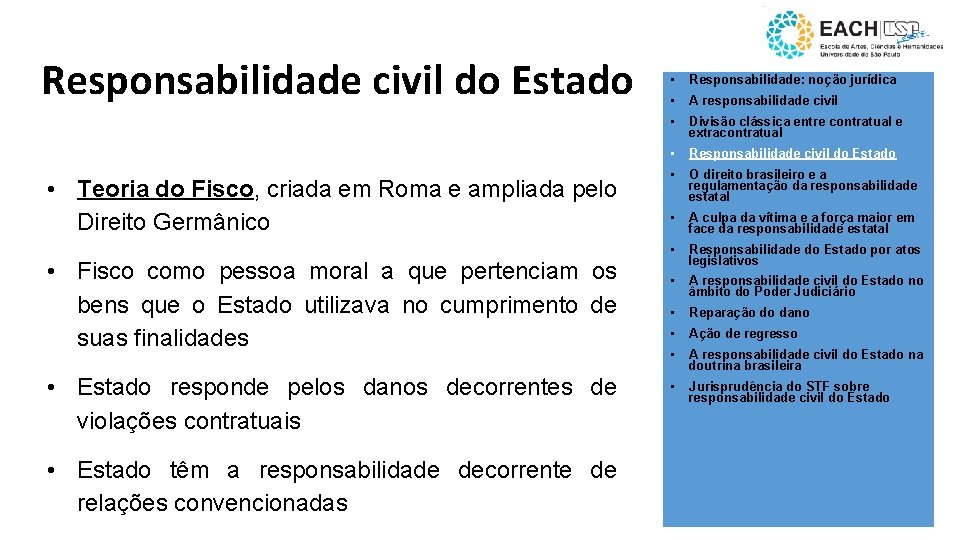 Responsabilidade civil do Estado • Teoria do Fisco, criada em Roma e ampliada pelo