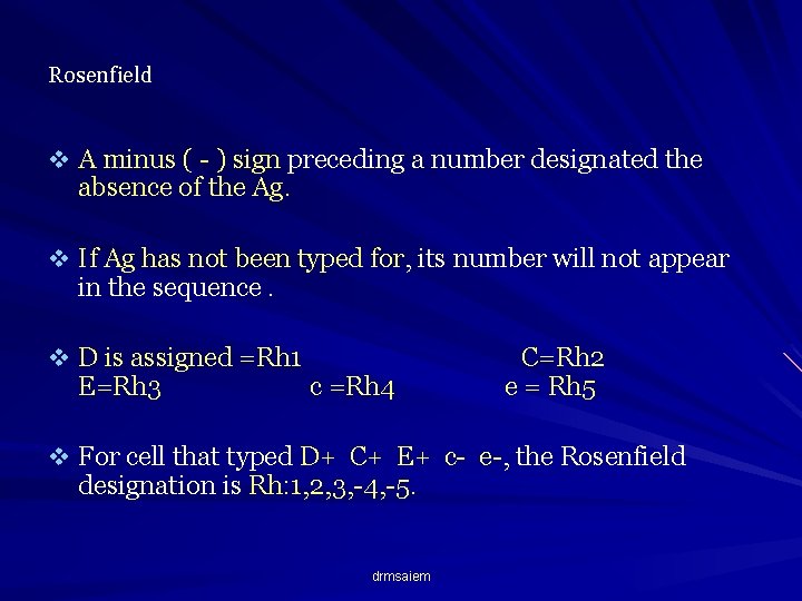 Rosenfield v A minus ( - ) sign preceding a number designated the absence